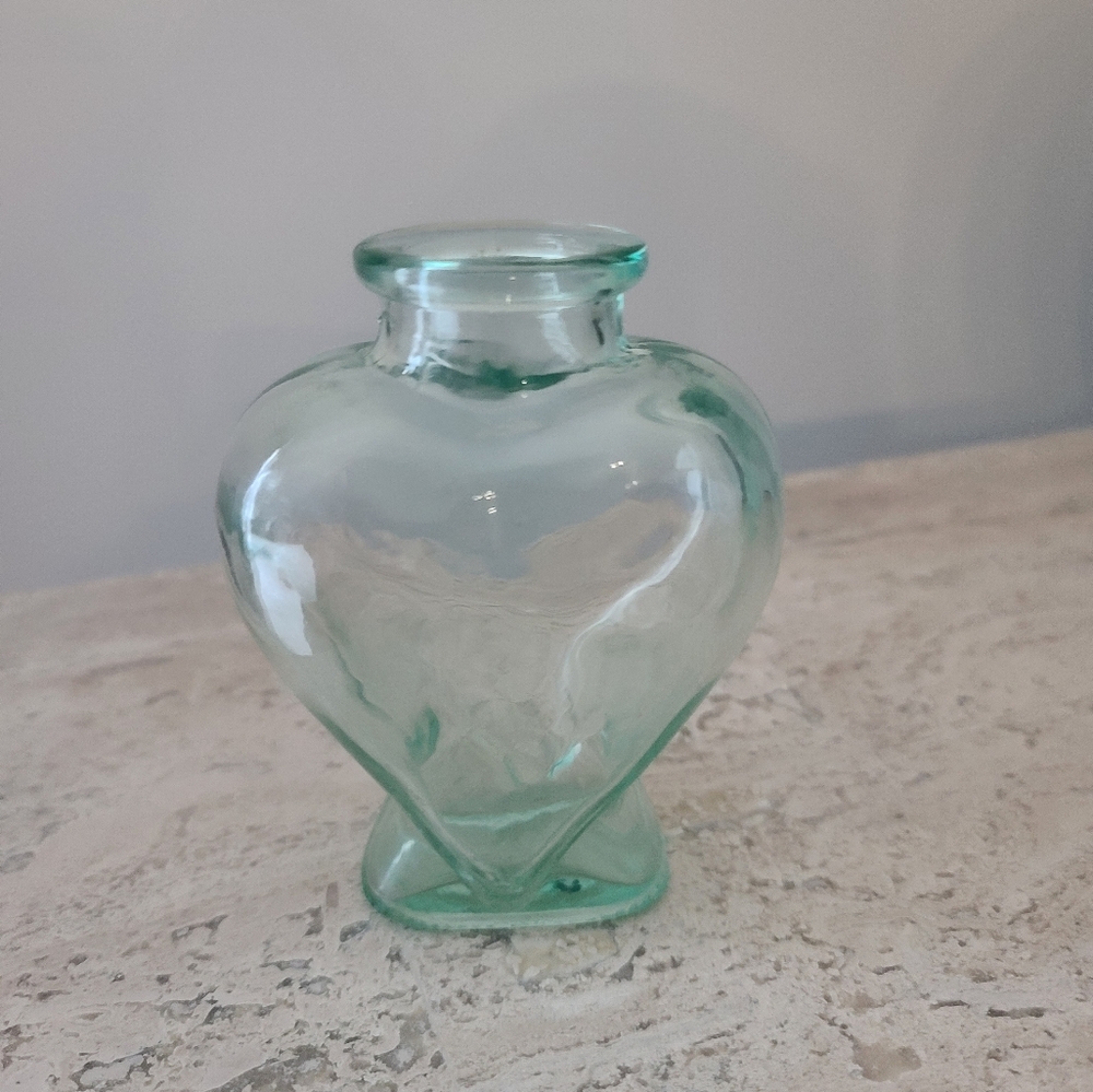 Heart-Shaped Glass Vase